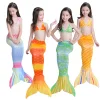 Kid Girl Blast Mermaid Bikini Mermaid Tail Print Swimsuit Sets 2 Pcs