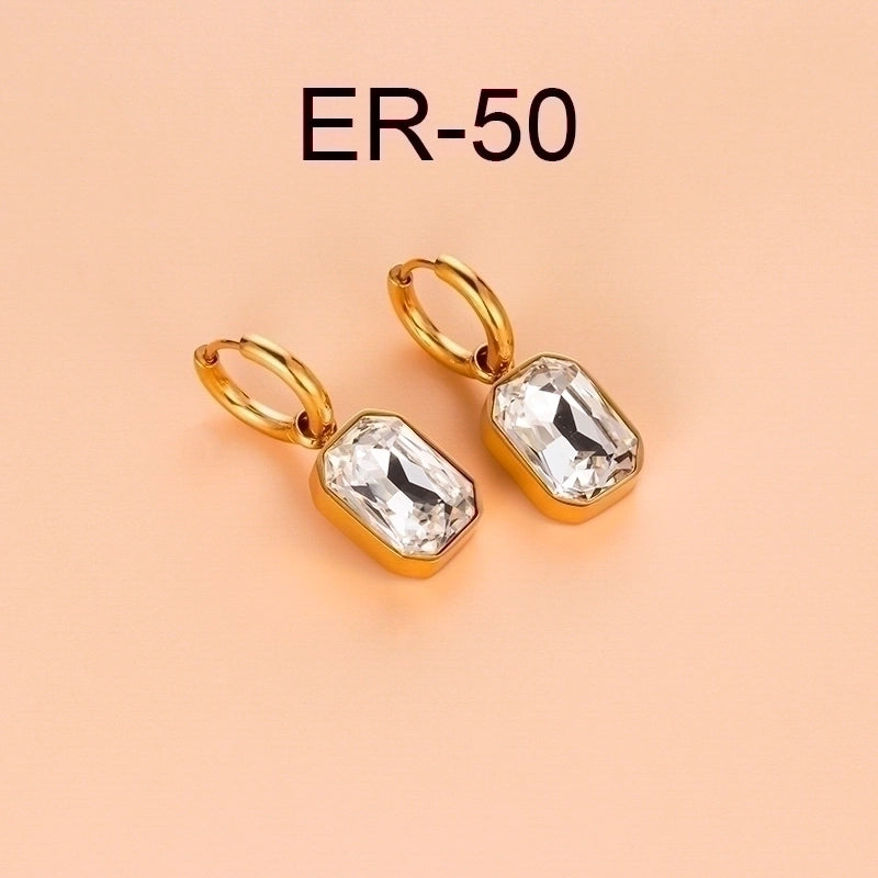 1 Pair Fashion Sector Heart Shape Tassel Gold Plated Inlay 304 Stainless Steel Zircon Stainless Steel Earrings