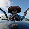 Skull Figurine Creative Car Hood Ornament Car Exterior Decoration (Cowboy Skull)