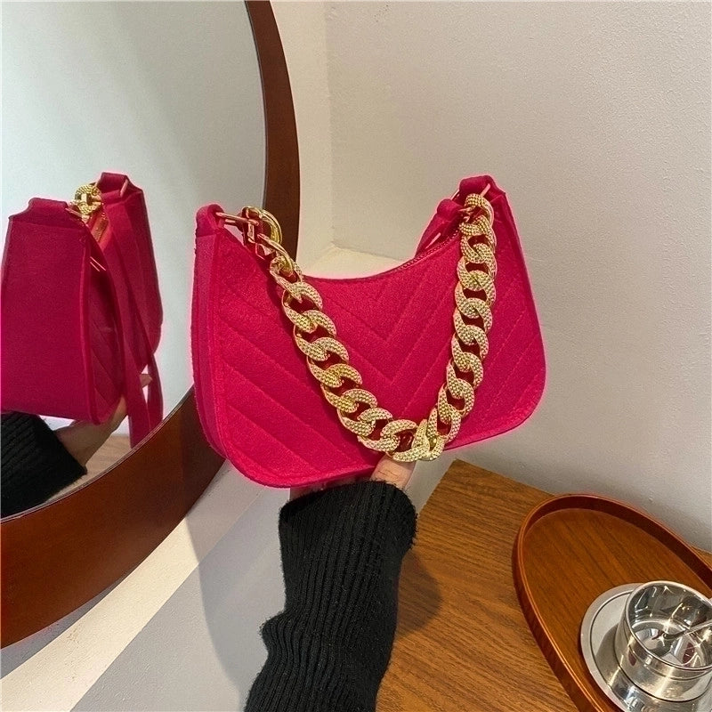 Women’s All Seasons Suede Fashion Underarm Bag