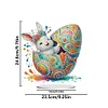 (US Only)2D Flat Easter Egg Bunny DIY Double-Sided Diamond Painting Desktop Decorations
