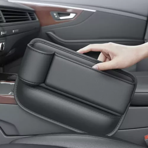 Dronehint Left Side Car Seat Gap Filler Phone Holder Storage Box Organizer Bag Black Parts (For: Acura) Parts