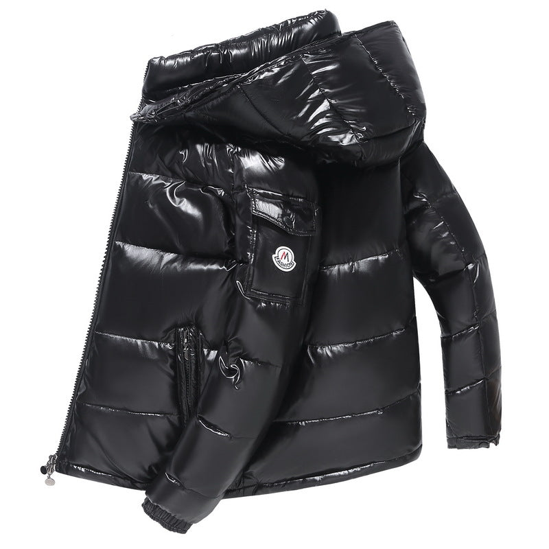 Men's Shiny Down Jacket Thin And Thick Unisex Coat
