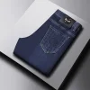 Men's Stretch Straight Slim Fit High-end Business Casual Plus Size Jeans