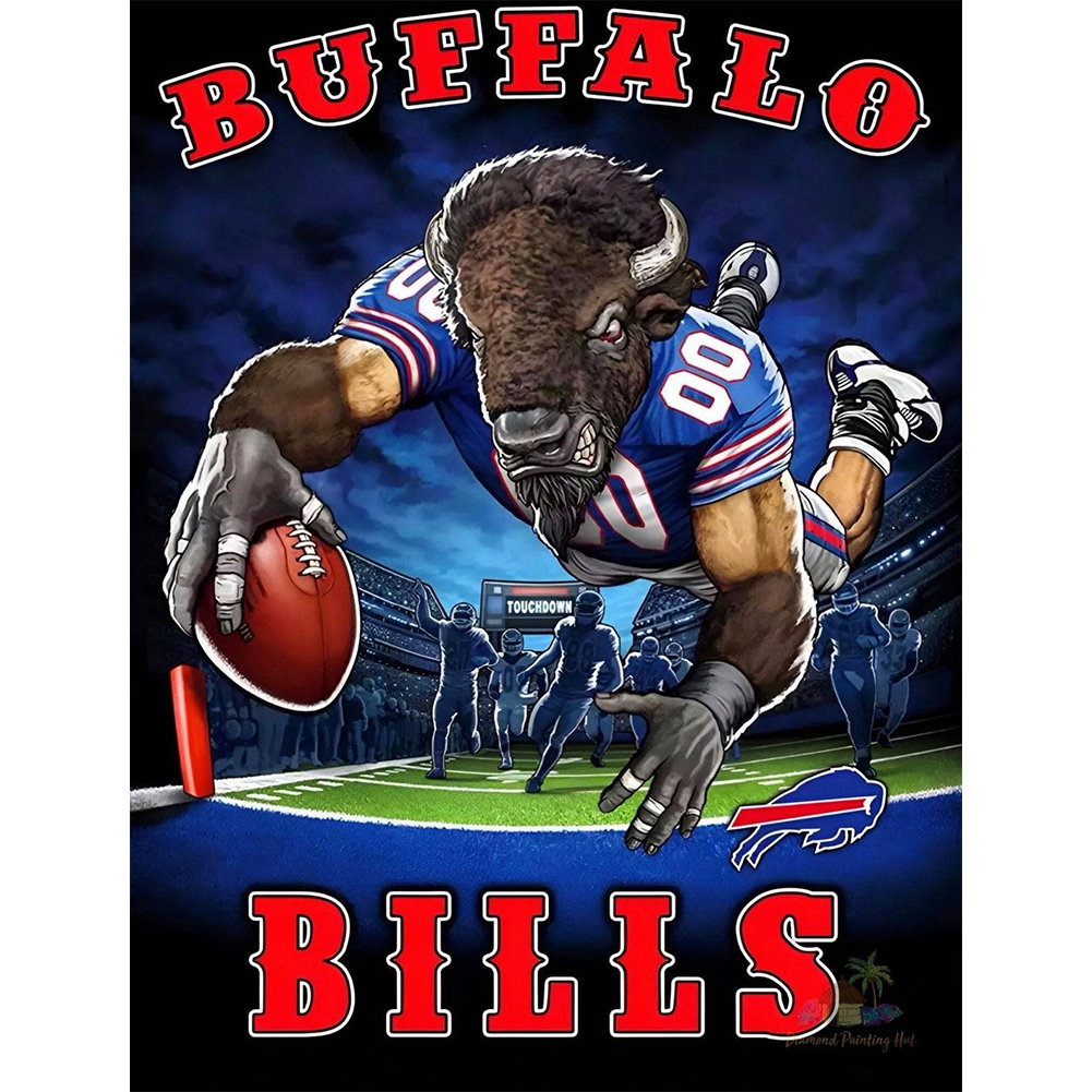 

NFL Football Buffalo Bills - Round Drill Diamond Painting - 30*40CM, 501 Original