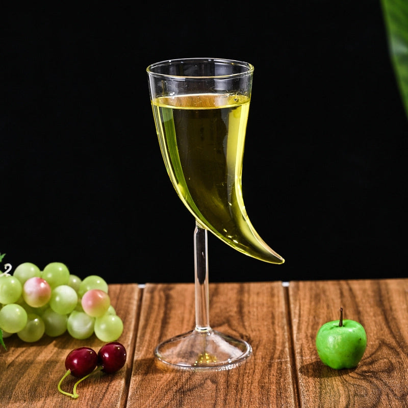 Casual Solid Color Glass Wine Glass 1 Piece