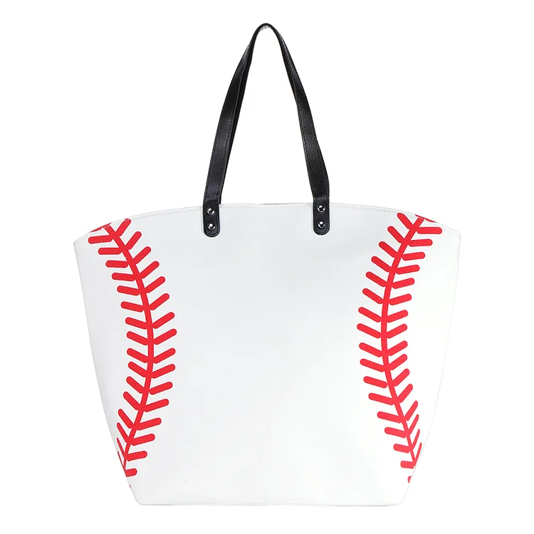 Baseball Totes Bag Large Football Sports Printed Outdoor Work Shopping Handbags-Annaletters