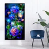 Diamond Painting-DIY Full Round Drill Blue Crystal Flower(40*70CM)