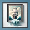 (40*40cm)Sailboat - Full Round Drill Diamond Painting