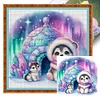 Winter Puppy-11CT Stamped Cross Stitch 40*40cm/15.75*15.75in