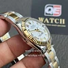 Lady's Rolex 31mm Datejust M278273-0001 Two Tone Yellow Gold on Oyster with White Roman Dial Super clone