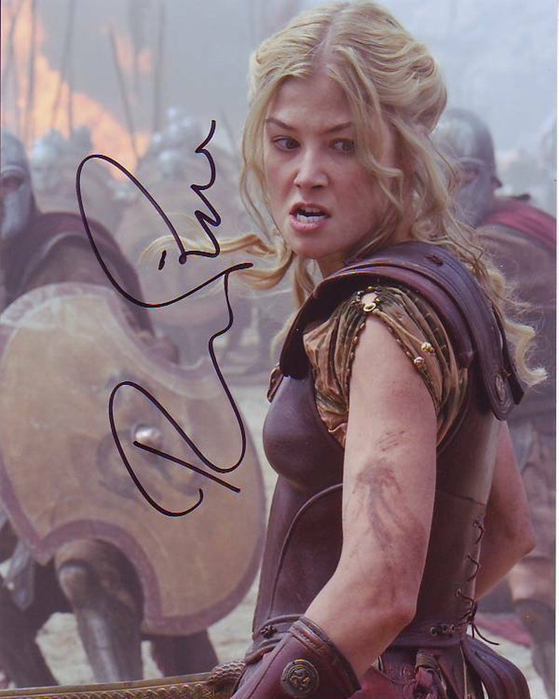 Rosamund pike signed autographed wrath of the titans andromeda Photo Poster painting