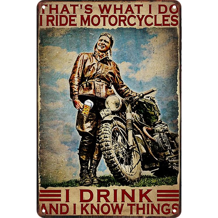 Notes On Riding A Motorcycle - Vintage Tin Signs/Wooden Signs - 8*12Inch/12*16Inch