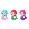 20PCS Creative Mermaid Erasers for Kids School Class Reward Student Office Exam Stationery Gift