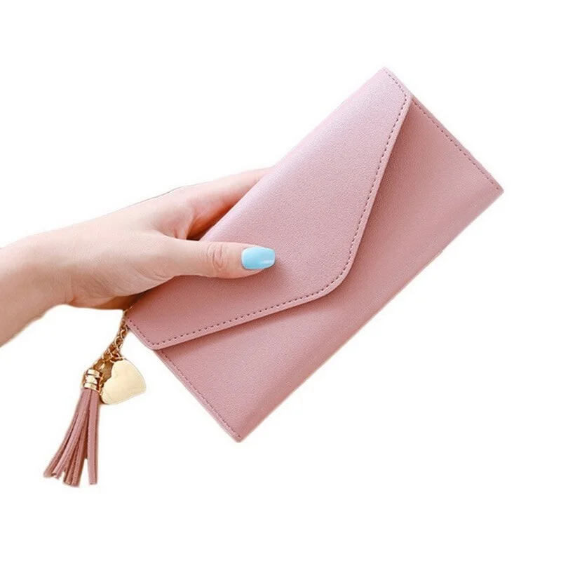 Women Wallets Small Leather Purse Women Tassel Card Bags For Women 2020 Female Purse Money PU Zipper Clip Daily Lady Wallet