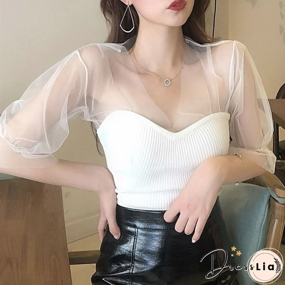 T-Shirts Women Elegant Patchwork Design Summer Sexy Backless All-Match Basic V-Neck Ulzzang Half Sleeve Girls Tops Tee Clothes