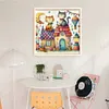 Cat And House-11CT Stamped Cross Stitch 40*40cm/15.75*15.75in tapestrymarket