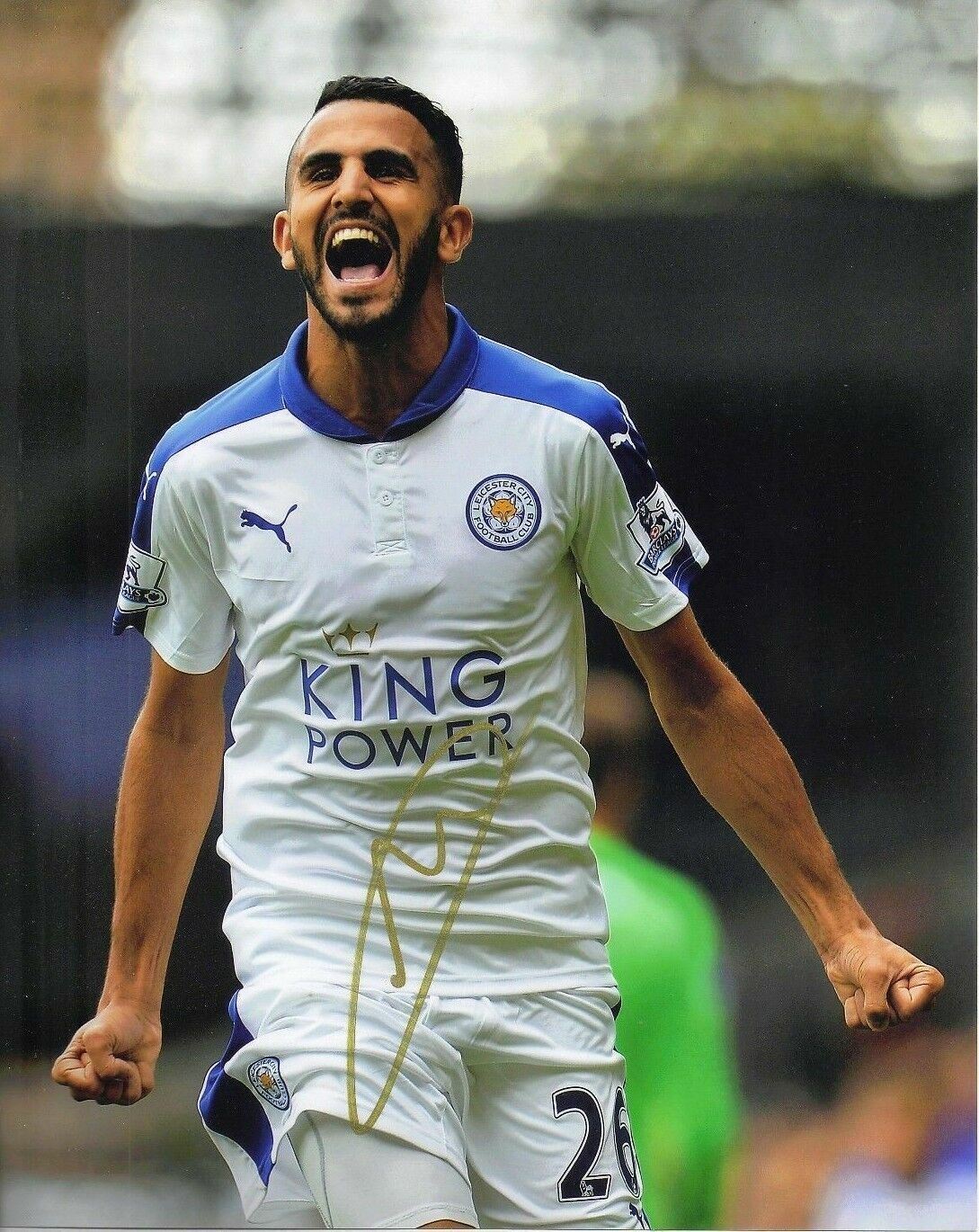 Riyad Mahrez Signed 10X8 Photo Poster painting Leicester City F.C. Genuine COA AFTAL (1282)