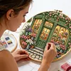 Stamped Cross Stitch Kit for Adults Flower Shop 11CT 45x45cm tapestrymarket