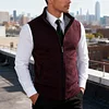 💥2025 New Arrivals!Men's Solid Color Vest Jacket, Men's Casual Stand-up Collar Sleeveless Knitwear