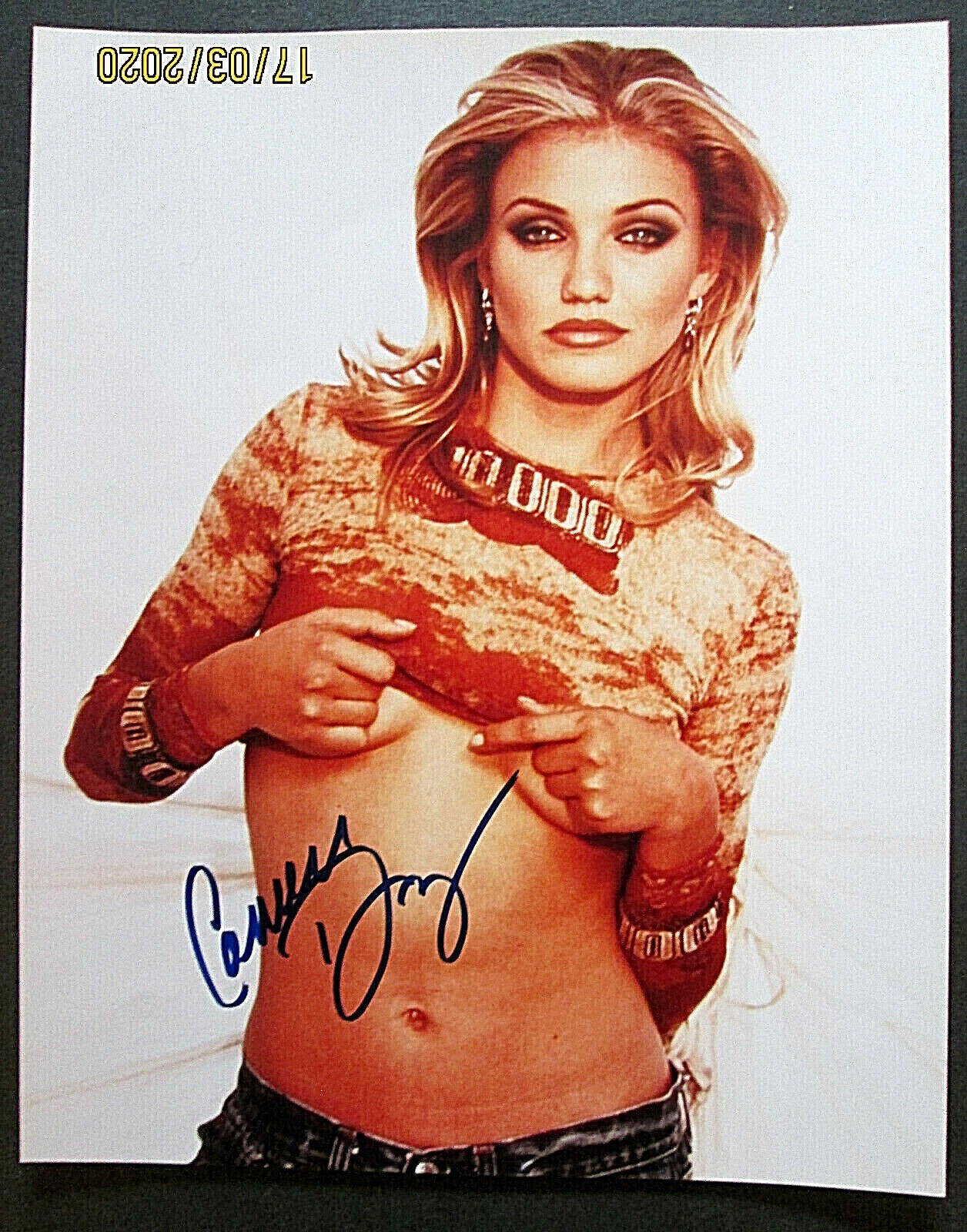 CAMERON DIAZ: (WHAT ABOUT MARY) ORIGINAL SEXY AUTOGRAPH Photo Poster painting (CLASSIC)