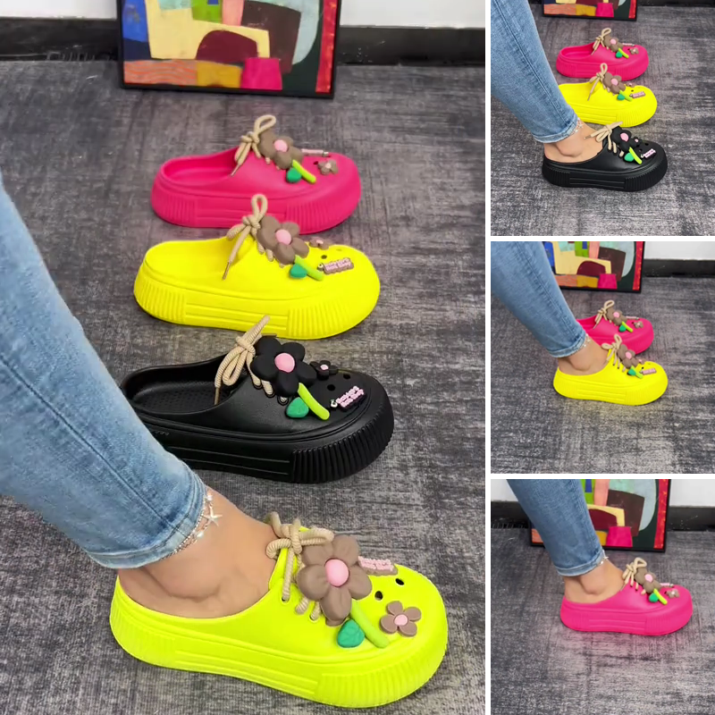 💖2025 49% desconto🌈Chinelos femininos, sola respirável, decoração floral🌴