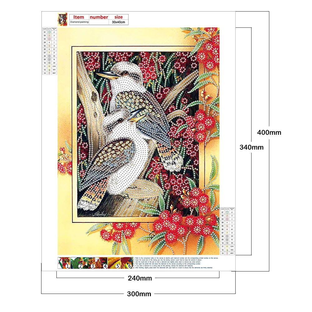 Diamond Painting - Partial Special Shaped Drill - Flower Bird(Canvas|30*40cm)