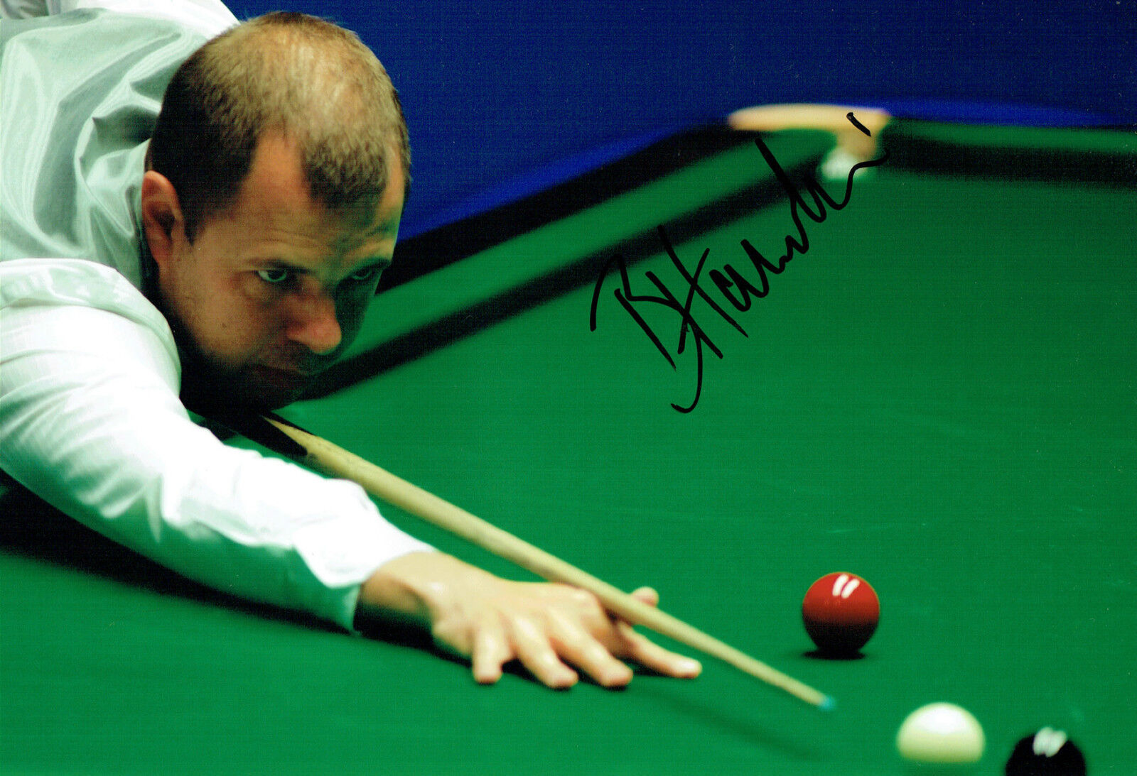 Barry HAWKINS SIGNED Autograph 12x8 Photo Poster painting AFTAL COA 2016 World SNOOKER Sheffield