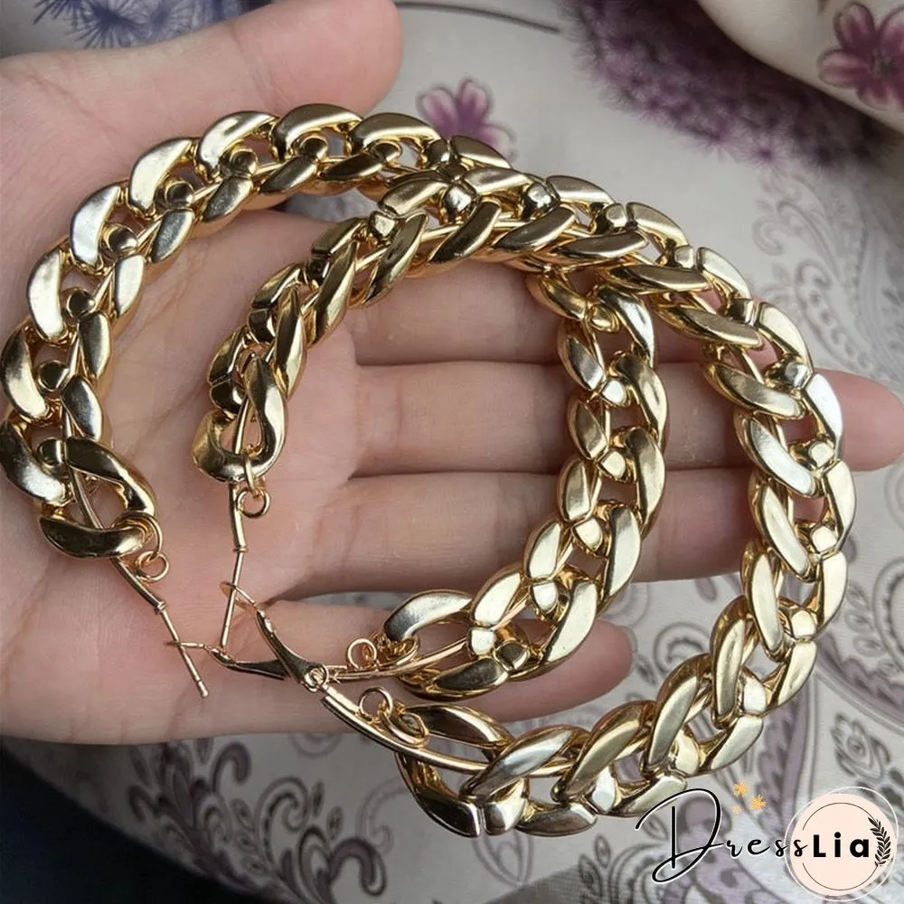 17KM Fashion Pearl Hoop Earrings Set For Women Geometirc Gold Metal Circle Hoop Earrings Brincos Trend Jewelry Gift