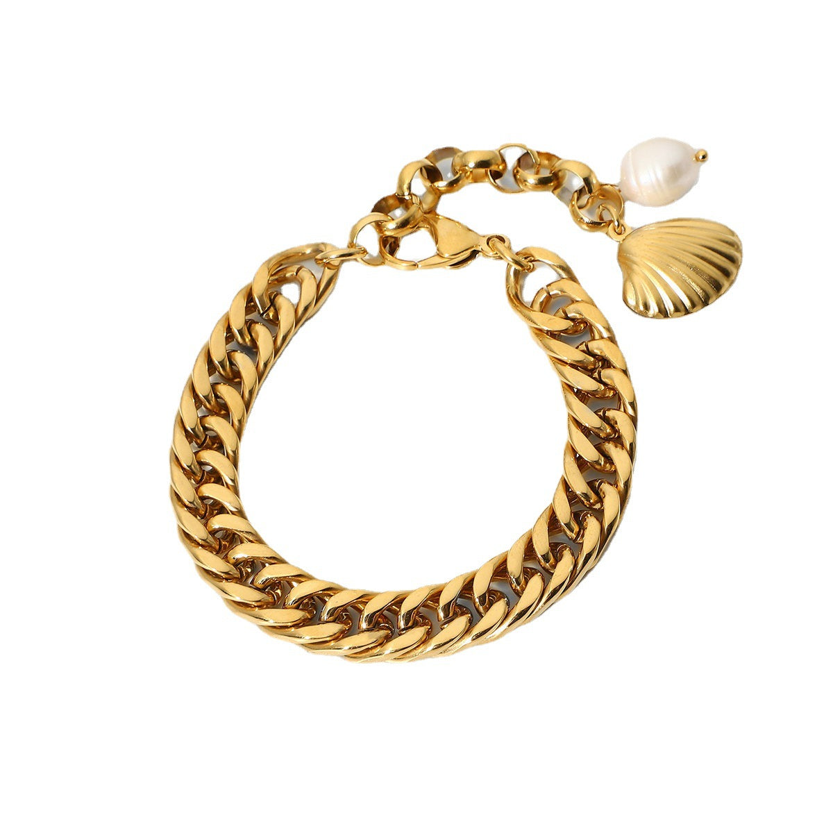 Women Geometric Stainless Steel 18K Gold Plated Bracelets