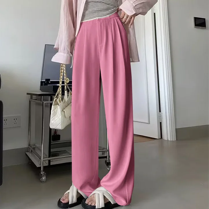 Toloer Toloer Wide-Leg Pants Women Spring And Fall 2024 New Casual Pants High-Waist Suit Pants Small Pants Women-Outfit Ideas