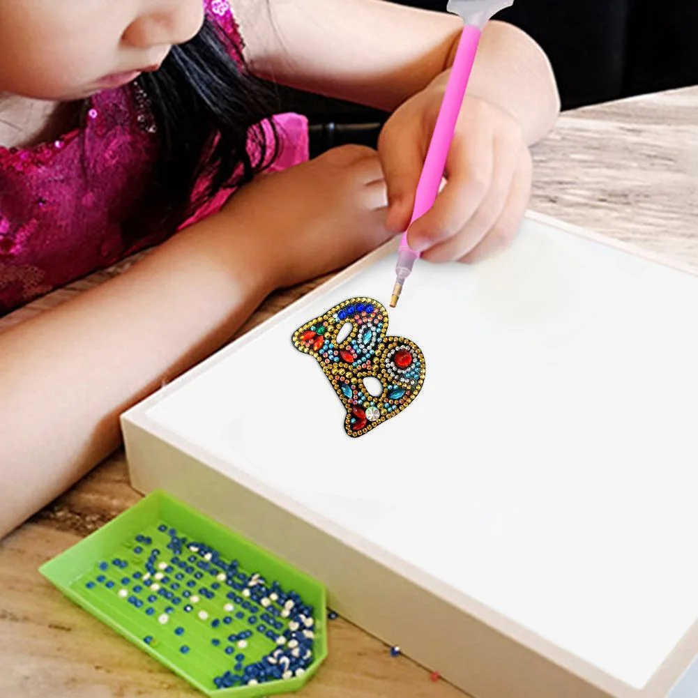 DIY Key Chain Diamond Painting Letters Women Girl Bag Keyring Pendant Gift