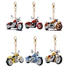 6pcs DIY Motorcycle Double Sided Special Shaped Diamond Painting Keychains