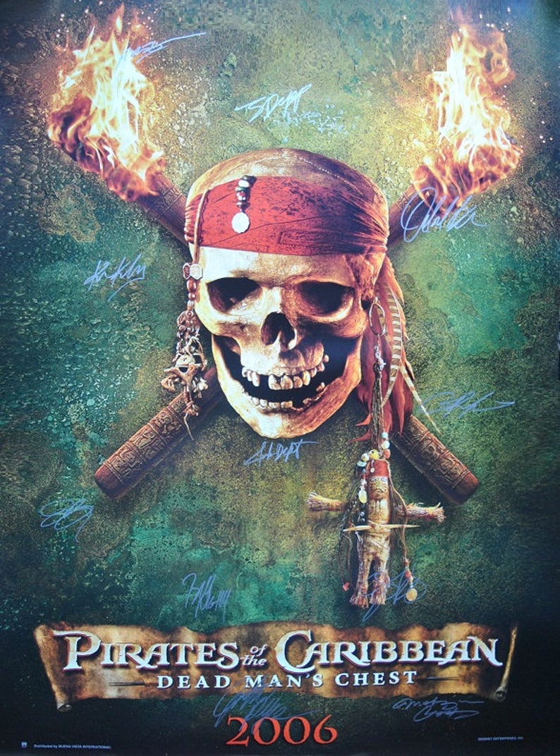 PIRATES Of THE CARIBBEAN Movie Poster X11 Dead Mans Chest Johnny Depp, keira knightley, Orlando Bloom, Bill Nighy 27x 40 wcoa