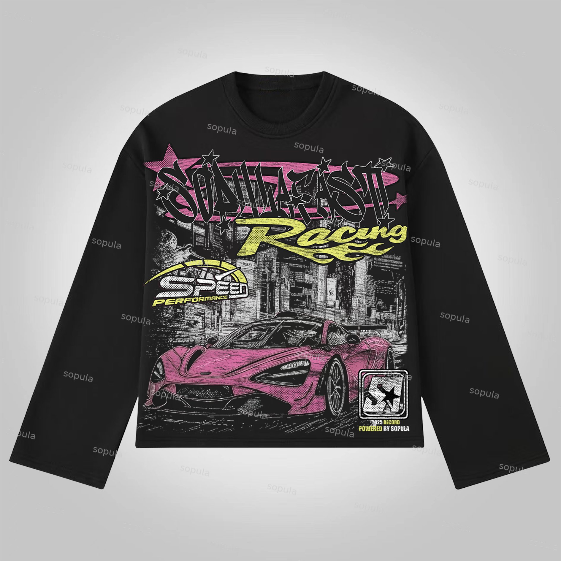 Sopula Y2k Fast Racing Make Vintage Graphics Cotton Long Sleeve T-Shirt - SOPULA