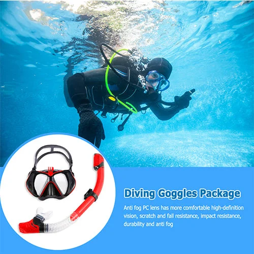 Professional Scuba Diving Masks Snorkeling Set Anti-Fog Goggles Glasses