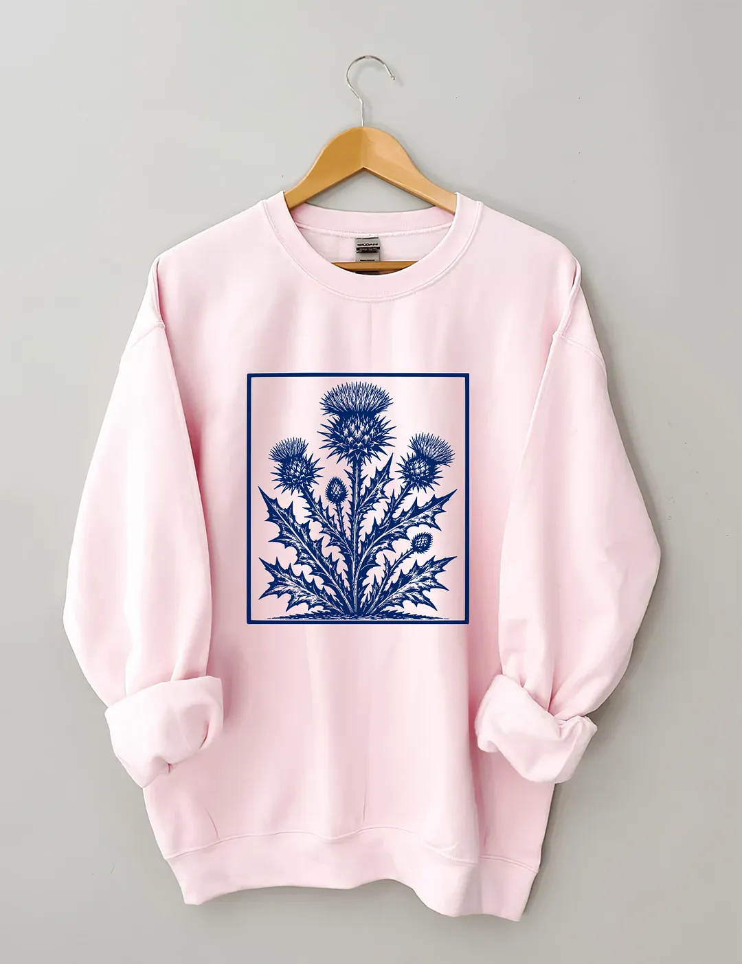 Thistle Scottish Wildflower Nature Lover Sweatshirt