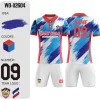 Wholesale 100% Polyester Cheap Sublimation Camisetas Football Jerseys Kits Custom Mens Soccer Uniforms Soccer Wear Set With Logo