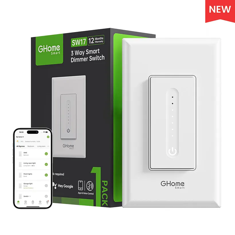 Gosund Smart Wi-Fi Dimmer Light Switch – 4-Pack, Works With Alexa & Google Assistant, No Hub Required, 0-100% Dimming, Timer & Voice Control