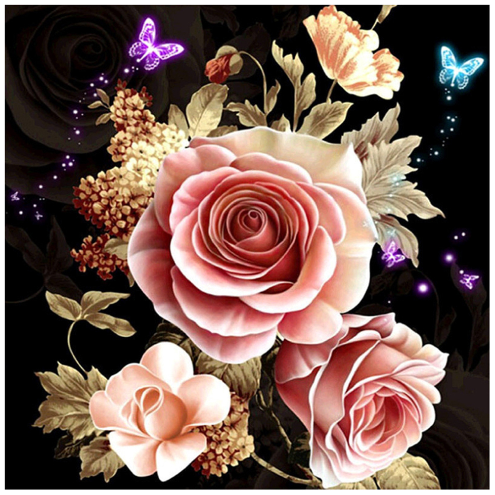 

30*30CM - Square Drill Diamond Painting - Flower, 501 Original