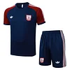 Arsenal 25/26 Royal blue (maroon on the shoulders) Short-Sleeve Training Kit