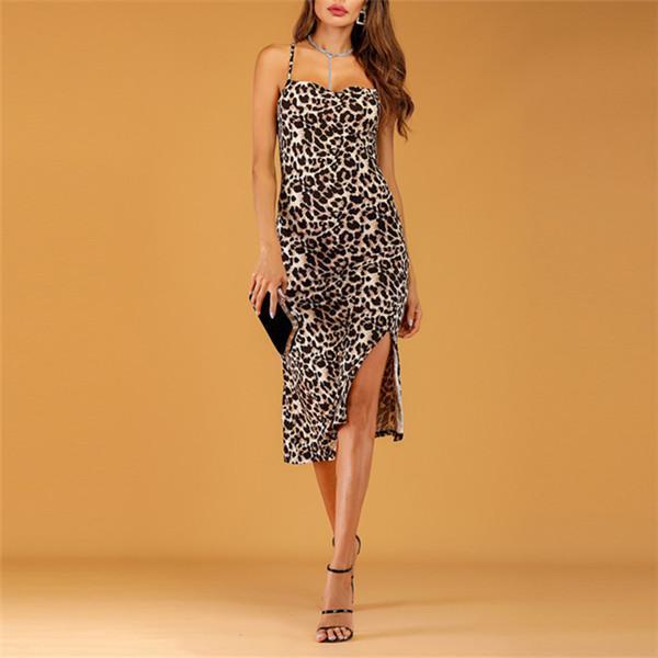 Sexy Leopard Suspender Bodycon Dresses