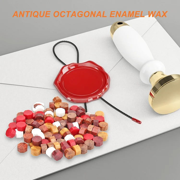 100pcs Sealing Wax Kit 5 Color Vintage Octagon (mix)
