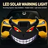 Demon Eye LED Car Window Warning Light Solar Panel Breathing Lamp