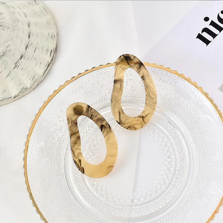Caramel Colored Acrylic Earrings