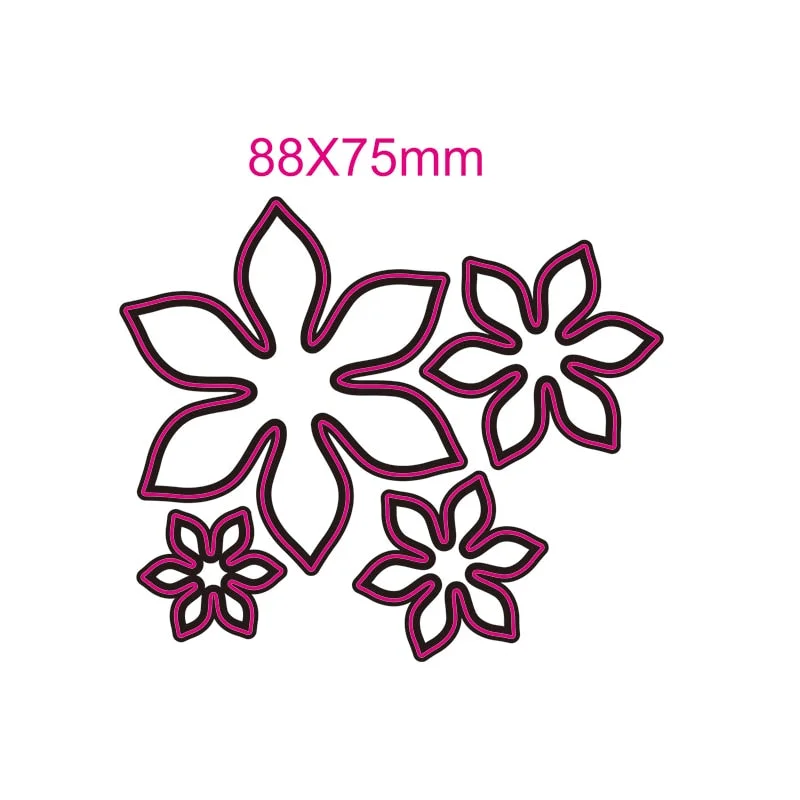 Beautiful Flowers cutting die bow template DIY scrapbook metal cutting die paper card process embossing folder template-4311