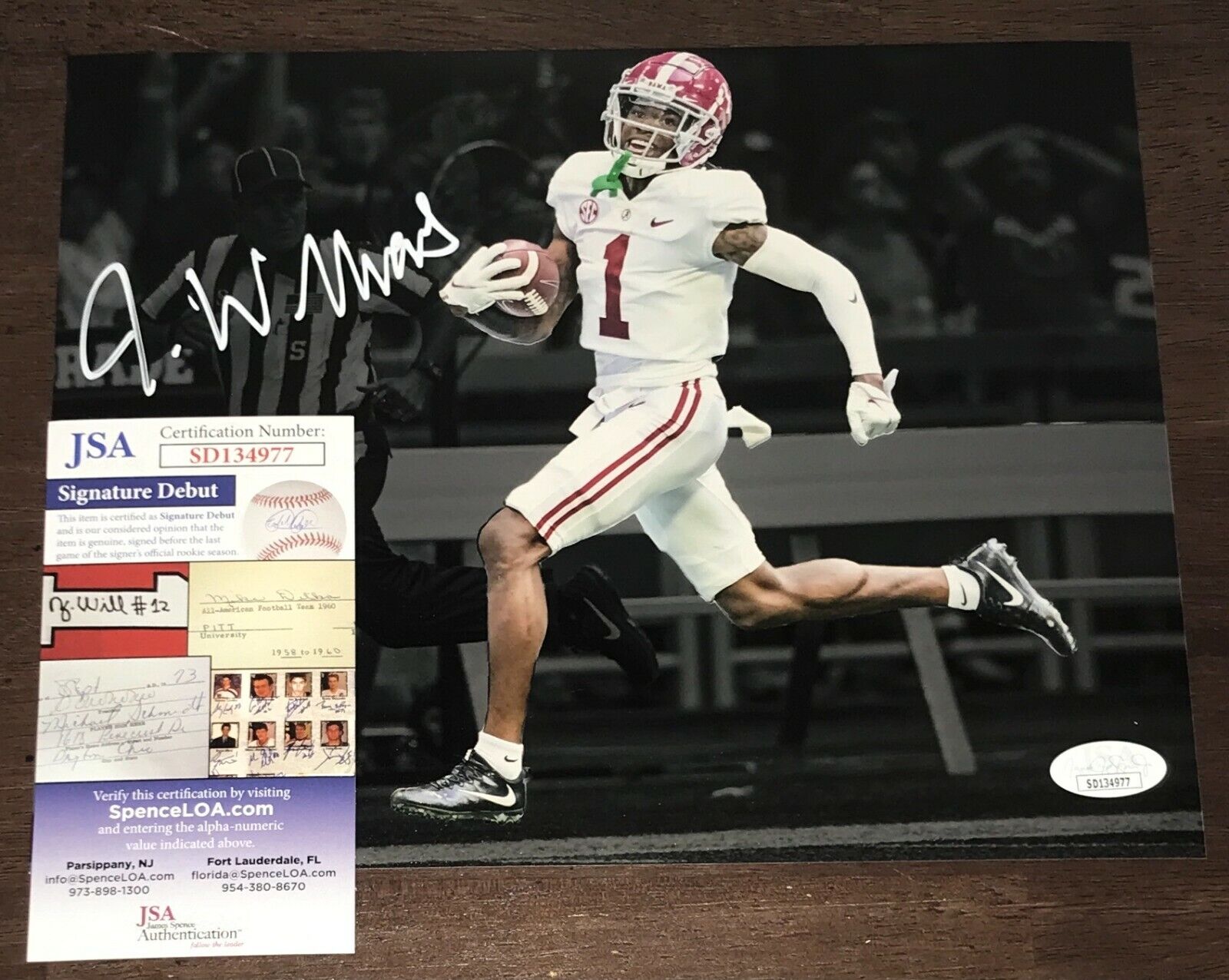 Jameson Williams Signed Autographed 8x10 Photo Poster painting Alabama Roll Tide JSA N1