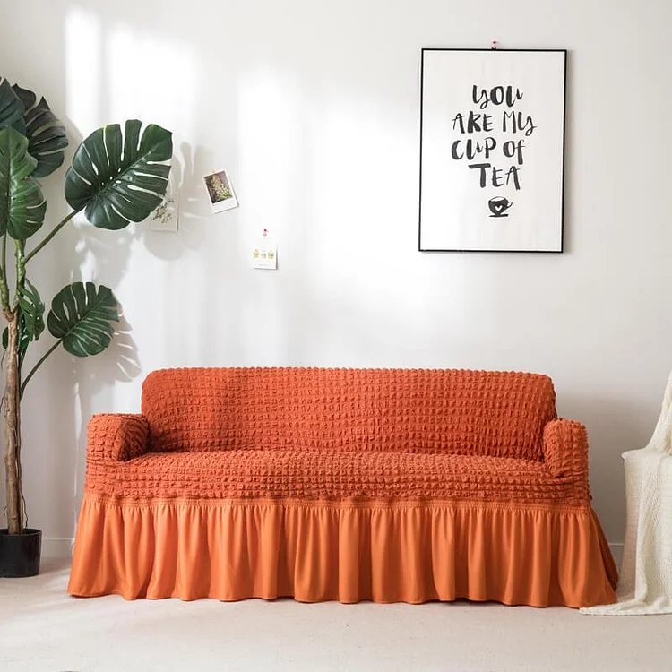Universal Sofa Slipcover with Ruffle Skirt | AvasHome