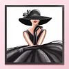 (Stamped/Counted) Elegant Woman In Hat-11CT Cross Stitch 40*40cm/15.75*15.75in
