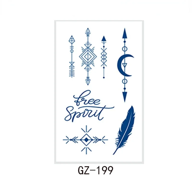 2021 new net celebrity herbal juice tattoo stickers semi-permanent waterproof sweat tattoo tattoo stickers